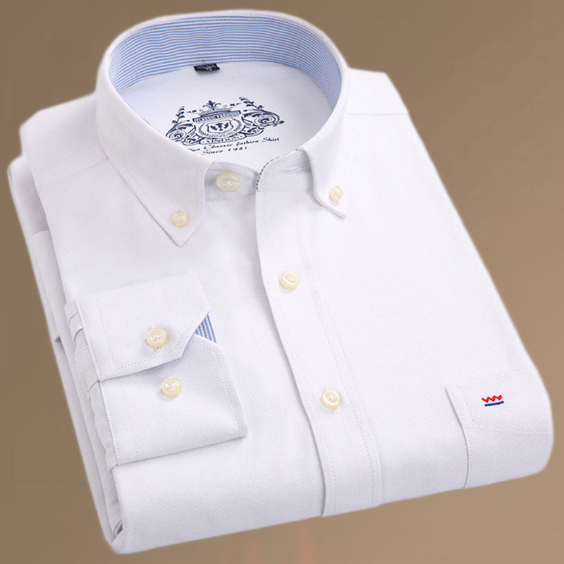 春秋夏季薄款中老年男士长袖衬衫中年人免烫宽松衬衣休闲纯色老人