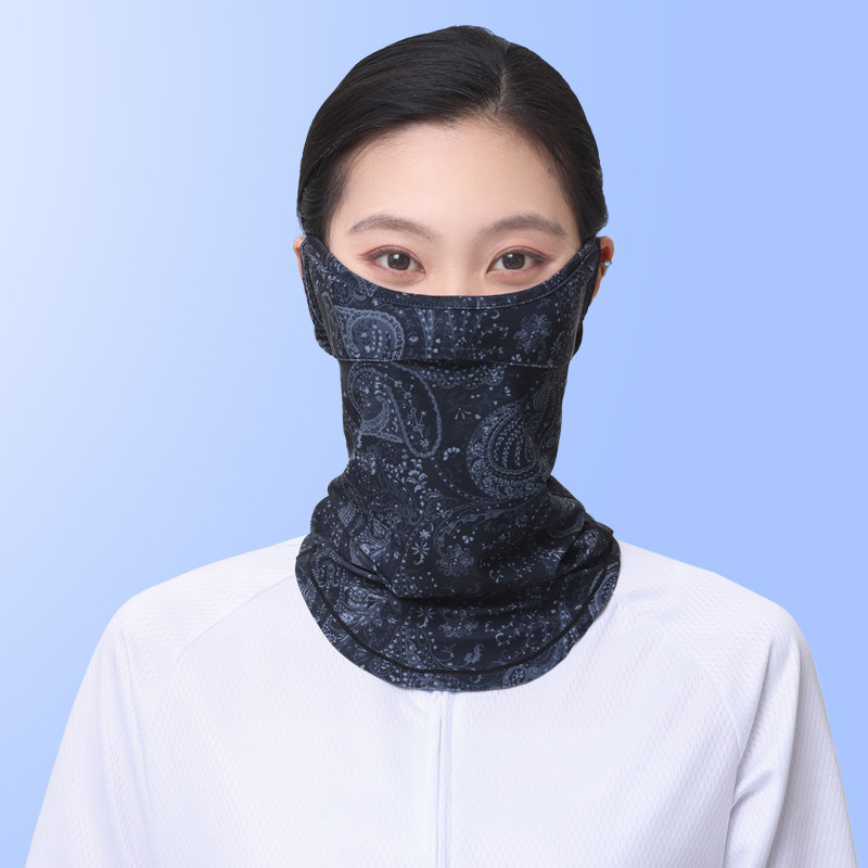 骑行头巾防晒面罩运动挂耳男女自行车围脖套自行车骑行头巾