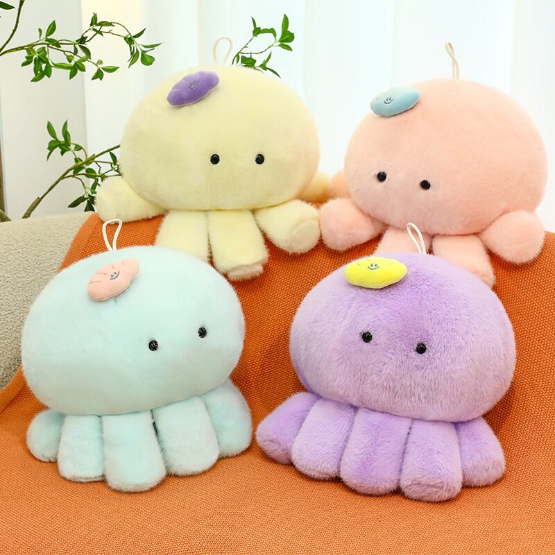 可爱水母毛绒公仔玩偶具送儿童抱枕睡觉专用小男孩女生床上布娃娃