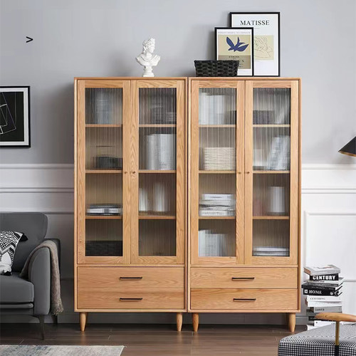 全实木简约现代书柜书架环保酒柜