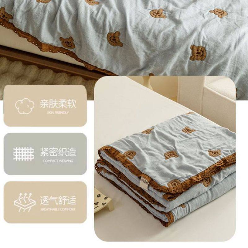 卡通儿童泡芙被夏季款五层纱布毛巾被夏被夏凉被空调被芯盖毯毛毯,居家布艺,浴巾,淘宝优惠券,粉丝福利购,淘宝优惠卷