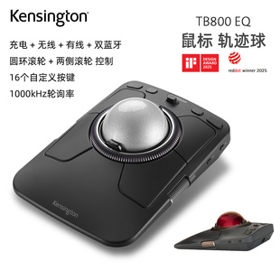 美国蓝牙鼠标Kensington无线轨迹球3滚轮制图设计师手指滑鼠TB800