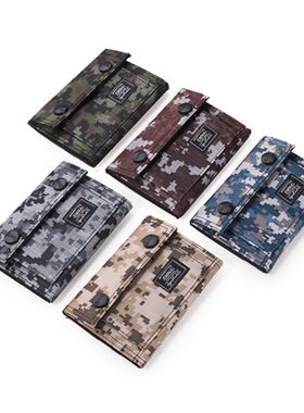 炫酷迷彩潮流 个性运动小帆布钱包男士 学生韩版休闲布包短款包包