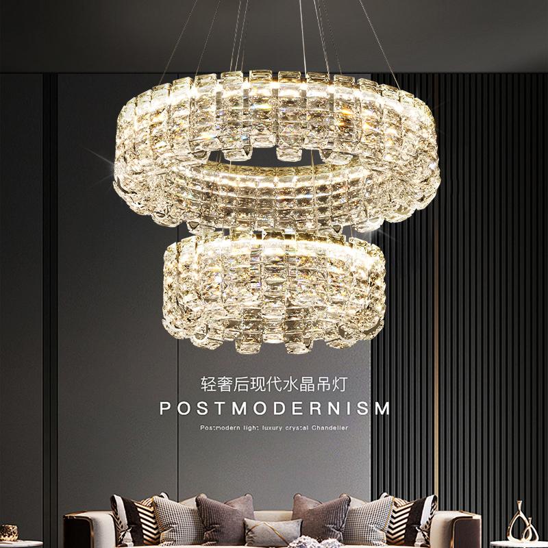 意式轻奢客厅水晶吊灯2025新款现代大气卧室灯具设计师创意餐厅灯