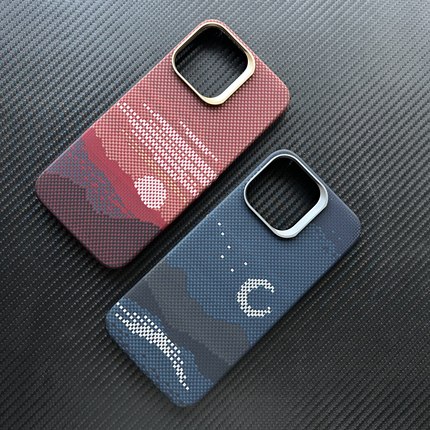 适用苹果iphone17pro凯夫拉芳纶商务手机壳iphone16promax保护套防滑超薄防摔碳纤维600D磁吸iPhone17保护壳