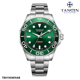 正品tangin天珺手表男表全自动机械表潜水表夜光专柜同款新品8019