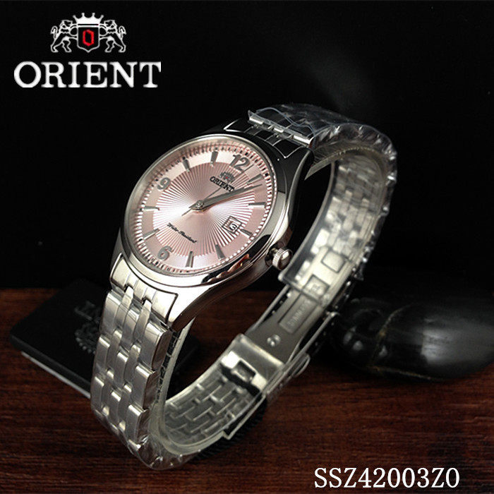 ORIENT日本东方双狮女士手表正品钢带石英表日历腕表·SSZ42003ZO