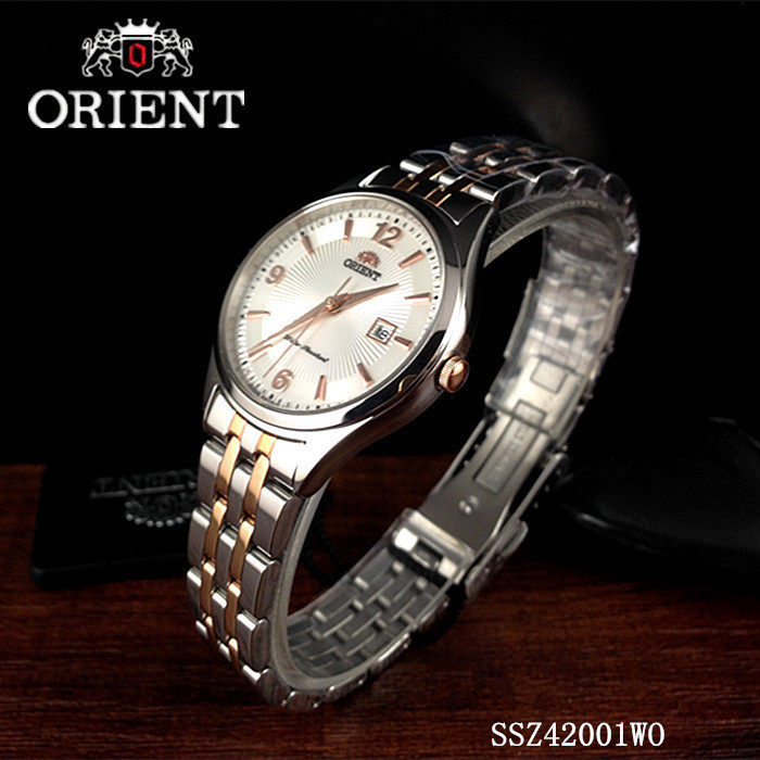 日本Orient/东方双狮手表正品钢带石英女表日历腕表·SSZ42001WO