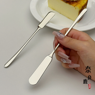 又是搅拌棒又是抹酱刀!316不锈钢黄油刀果酱刀抹花生酱涂贝果用