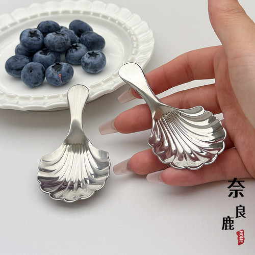 *老板娘自留款漂亮*304不锈钢茶匙茶铲茶则短柄茶勺创意茶配件