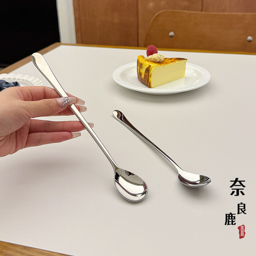 这款定制的~超级有质感316医用级不锈钢搅拌勺长柄咖啡勺子蜂蜜