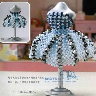 手工串珠 日本进口TOHO米珠材料包 海蓝之星小礼服 中文走线/表格