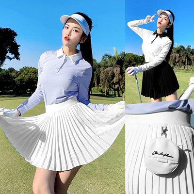 PGM高尔夫女士短裙百褶裙雪纺轻纱弹力腰带裙子运动半身裙厂家