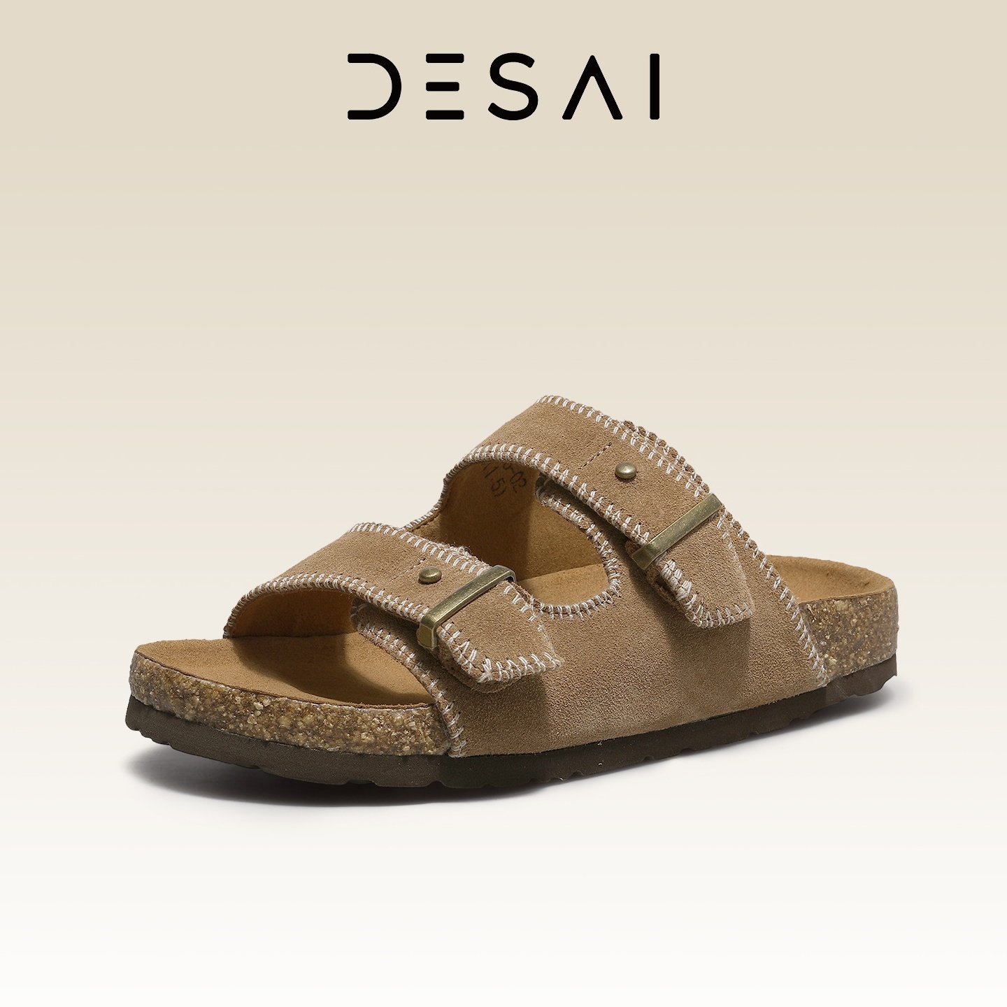 德赛2025夏季女鞋百搭休闲鞋时尚复古外穿拖鞋平底勃肯二字凉鞋,女鞋,其他拖鞋,淘宝优惠券,粉丝福利购,淘宝优惠卷