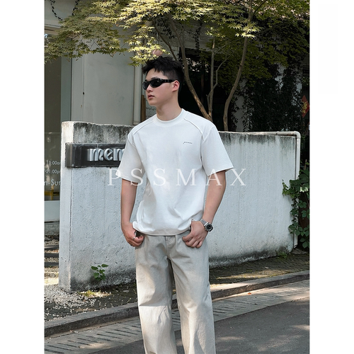 PSSMAX重磅显瘦宽松短袖T恤男