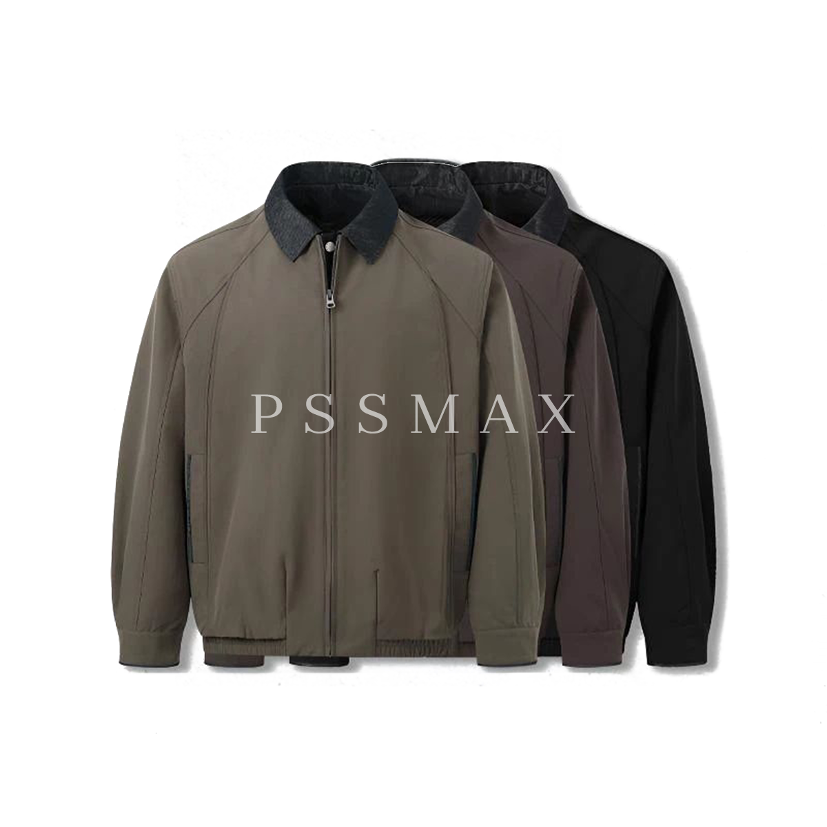 PSSMAX秋季新款假两件夹克外套男