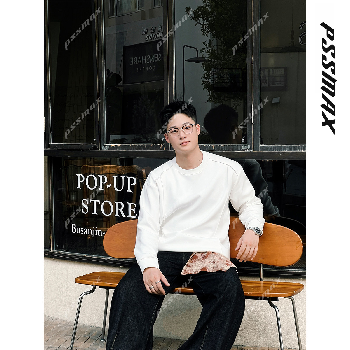 胖俗俗PSSMAX休闲宽松微胖卫衣男