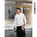 胖俗俗PSSMAX秋冬新款 打底上衣休闲宽松显瘦圆领卫衣男 现货长袖