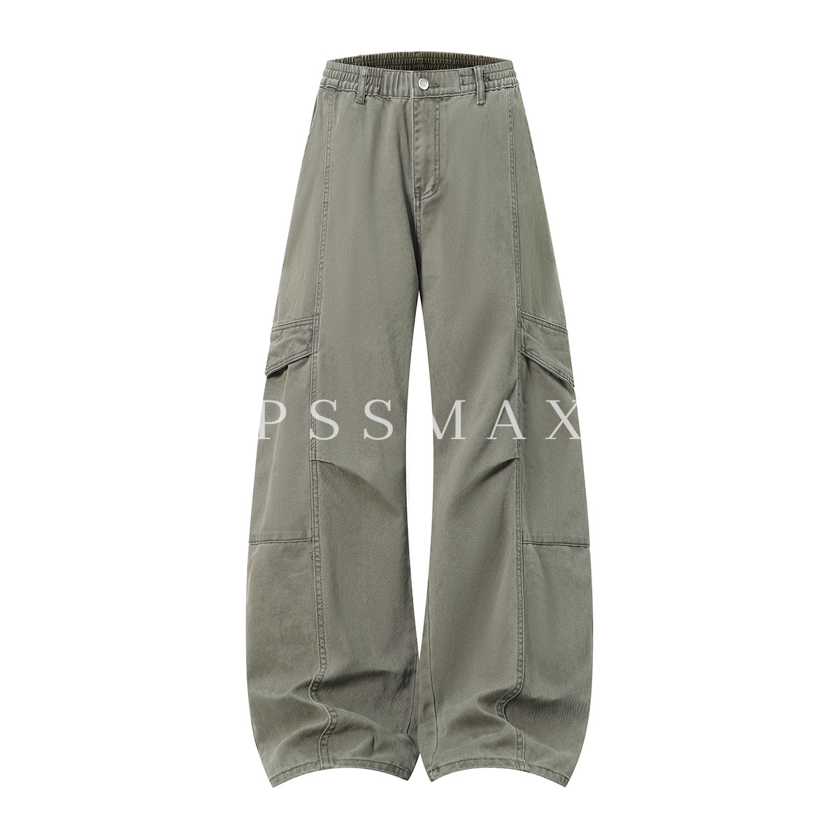 PSSMAX早秋新款宽松工装牛仔裤男