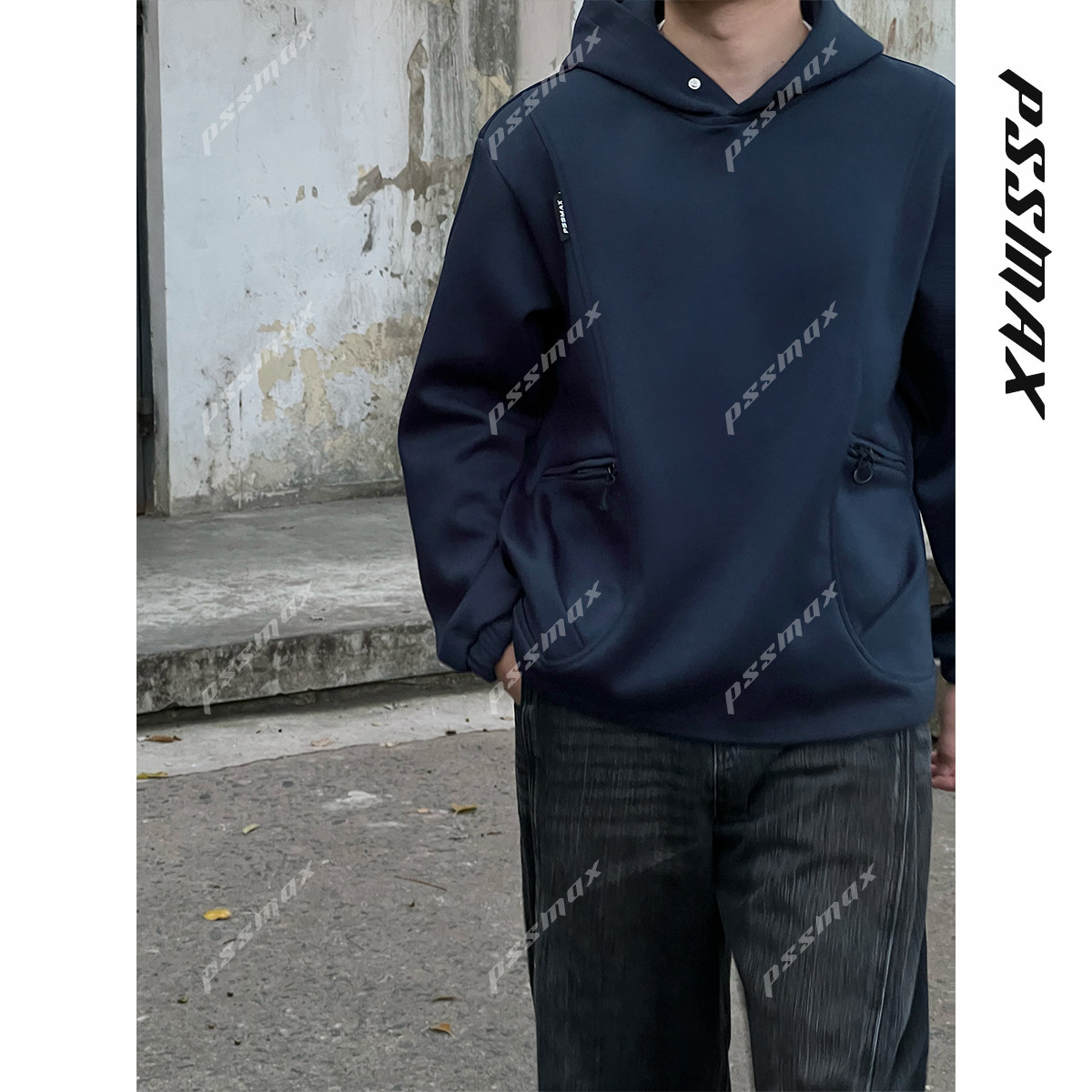 PSSMAX秋冬休闲保暖连帽卫衣男