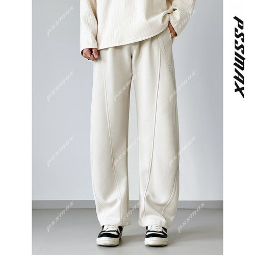 PSSMAX秋冬松紧腰休闲弯刀卫裤男