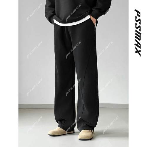 胖俗俗PSSMAX宽松显瘦水洗卫裤男