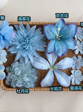 汉服古风绢花发夹仿真绢布氛围感侧边刘海夹旅游拍照超仙花朵发饰