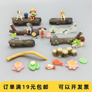 仿真枯木树枝树桩森林场景装 饰品微景观展示柜造景配件材料小摆件