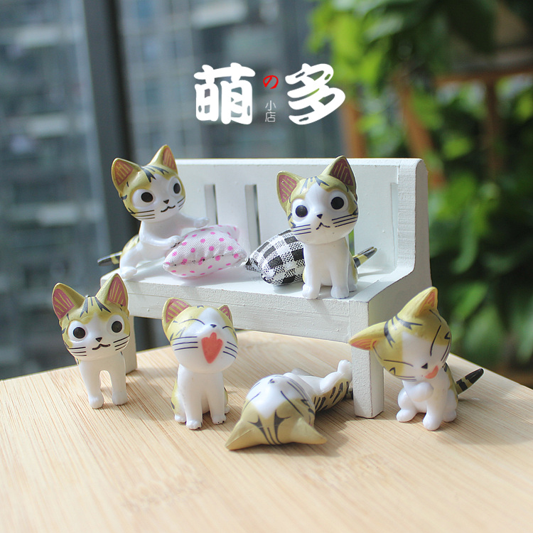 小猫咪卡通猫蛋糕饰品微景观摆件