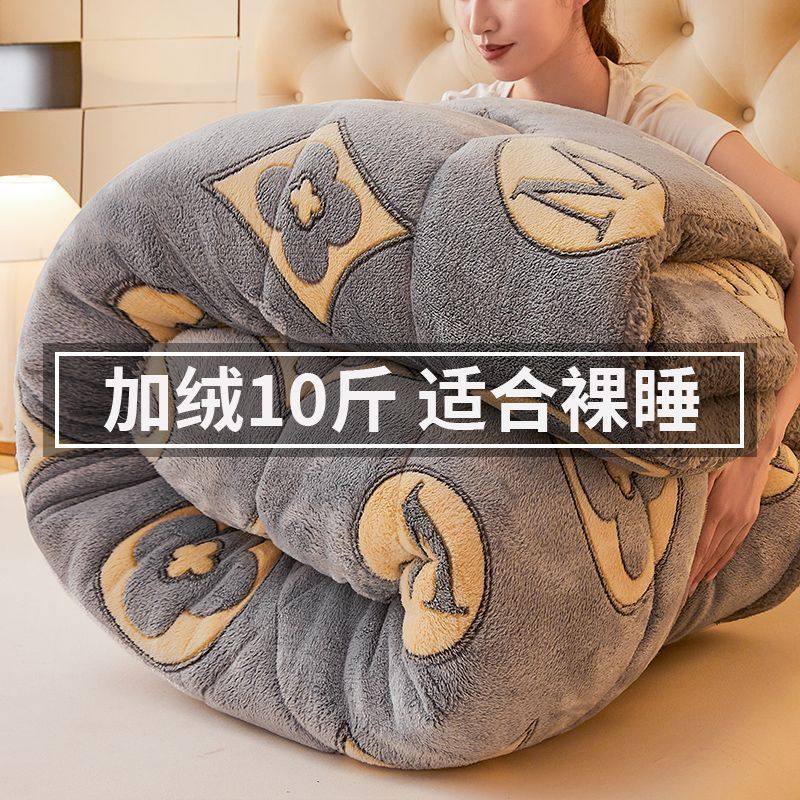 羊羔绒被子2025新款冬季棉被被芯冬天单人宿舍秋冬被加厚保暖10斤,床上用品,化纤被,淘宝优惠券,粉丝福利购,淘宝优惠卷