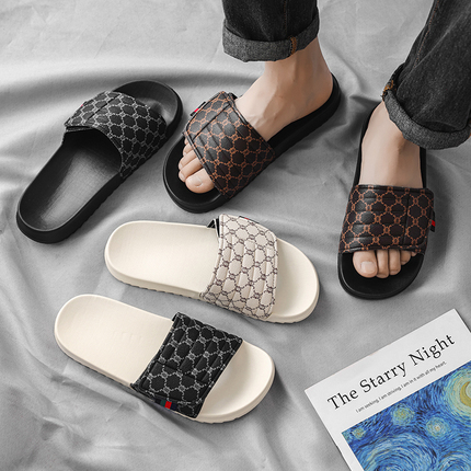 Men's Summer Popular High-End Slippers, Simple and Versatile, Casual and Trendy ins Style Flip-Flops, Lightweight and Breathable Slippers