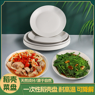 麦秸秆盘子碟子餐具一次性盘子骨碟凉菜碟加厚大盘子菜盘可微波炉