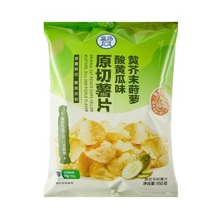盒马黄芥末莳萝酸黄瓜味原切薯片150G膨化食品小吃休闲零食追剧