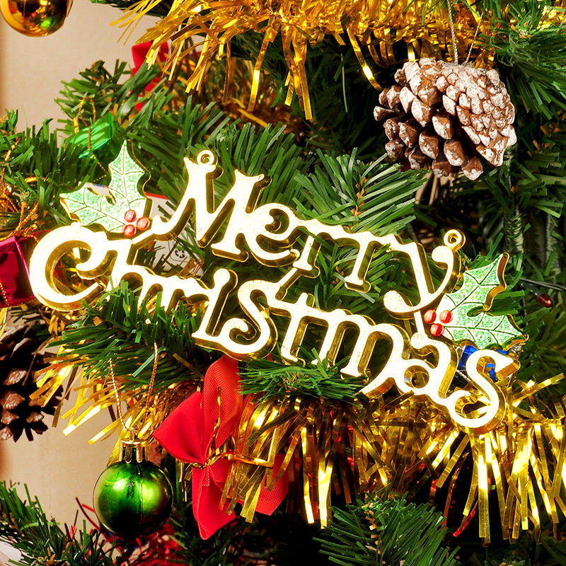 圣诞节日装饰用品圣诞树挂件字母牌Merry Christmas高颜值
