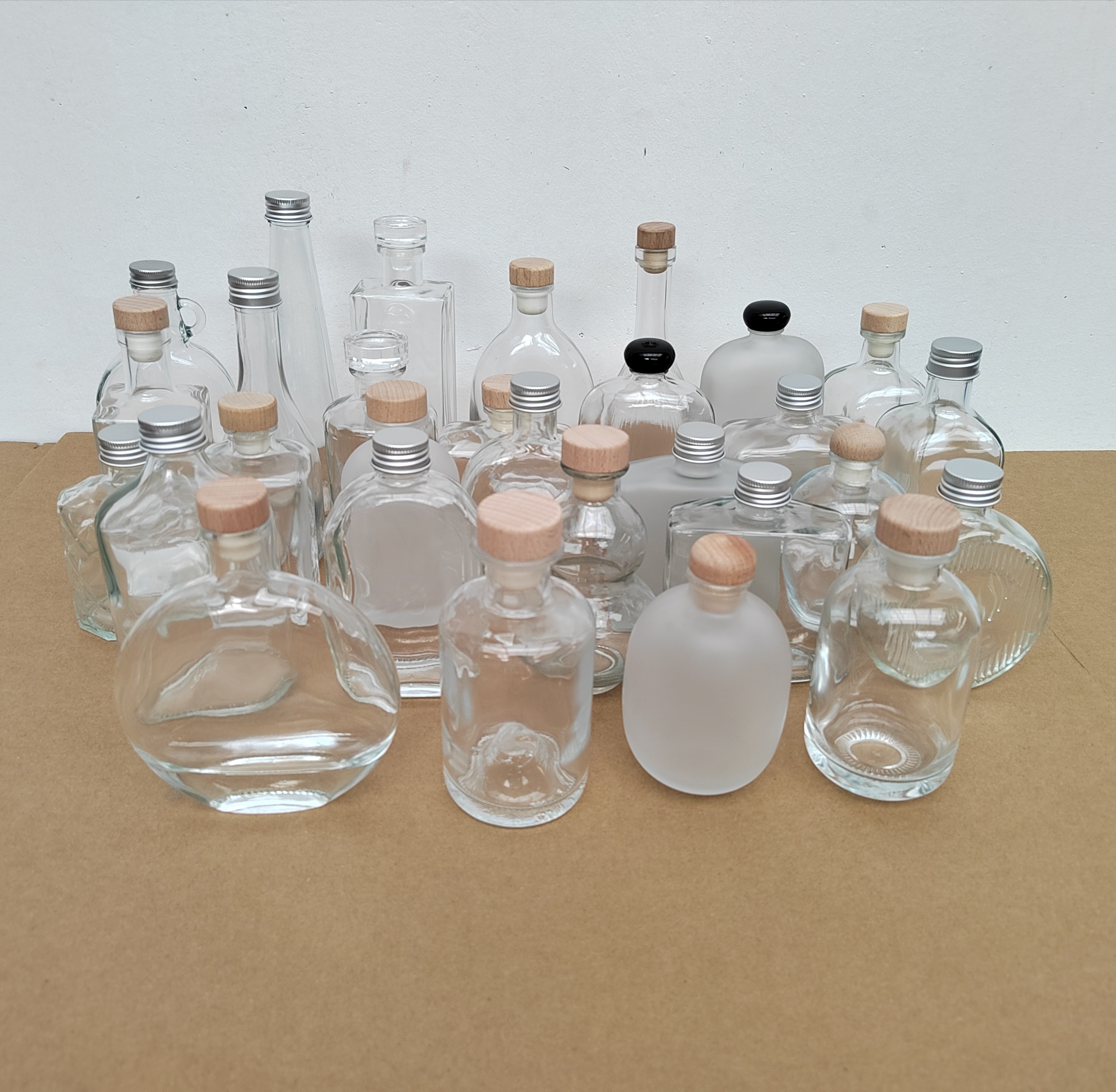 半斤果酒瓶果汁咖啡冷萃瓶方形圆形玻璃加厚250ml分装容器甜酒瓶