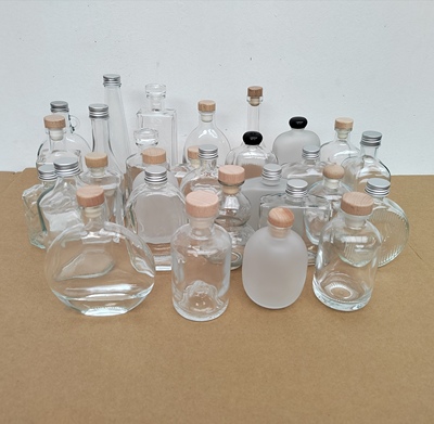 半斤果酒瓶果汁咖啡冷萃瓶方形圆形玻璃加厚250ml分装容器甜酒瓶