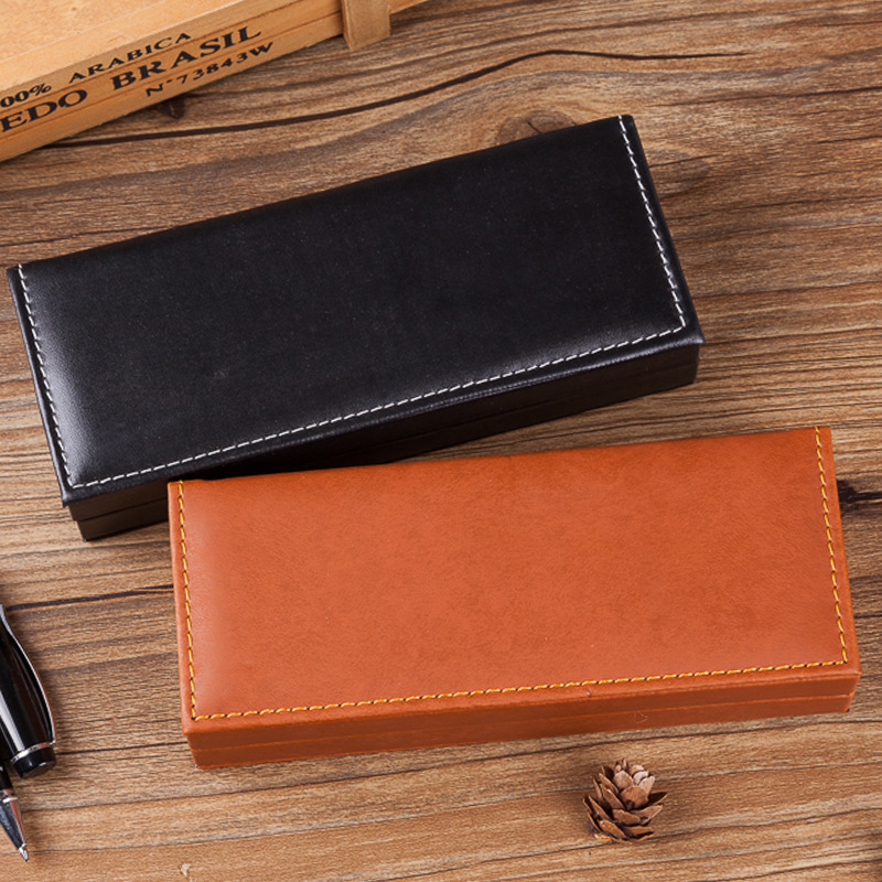 高档金属笔盒皮质礼品定制logo