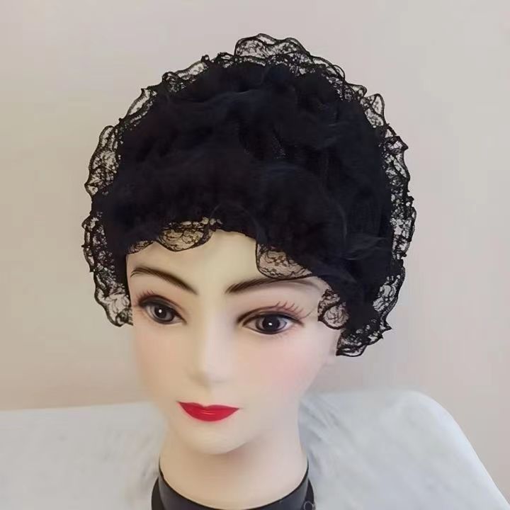 女帽回夏季新款休闲妈妈帽时尚百搭户外遮阳护发透气帽蕾丝花边帽