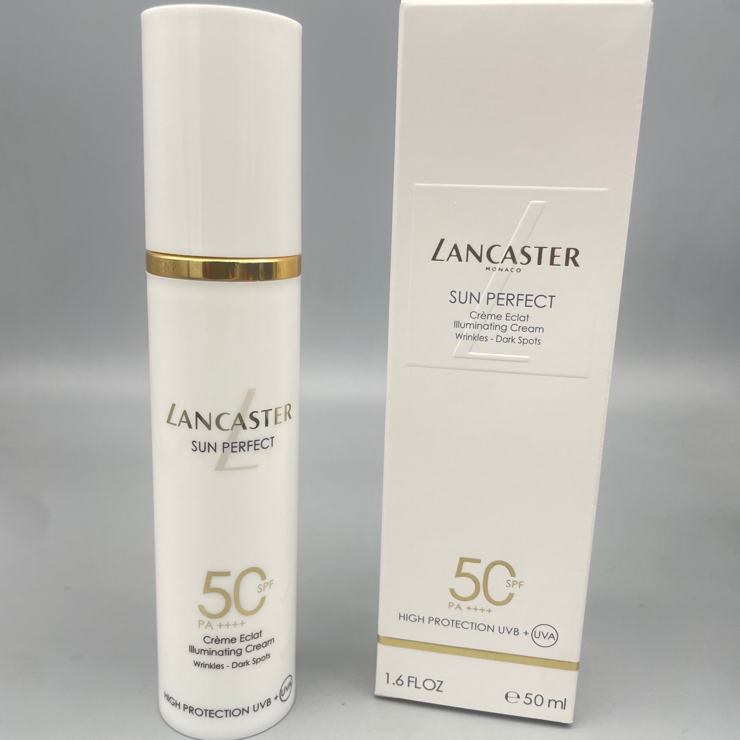新包装LANCASTER兰嘉丝汀防晒霜SPF50多维光盾御光白金瓶23年后产