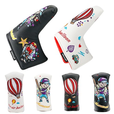 高尔夫推杆保护套一字直条半圆