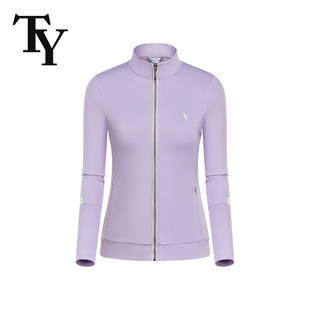 TY高尔夫球服装女装长袖外套秋冬运动休闲上衣弹力修身轻便舒适