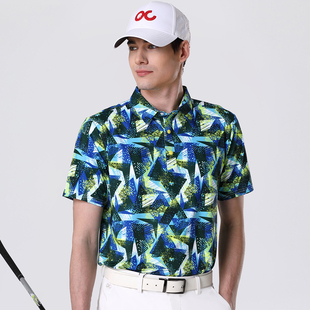 男短袖 OC夏季 新款 高尔夫球服装 运动上衣速干弹力舒适T T恤印花时尚