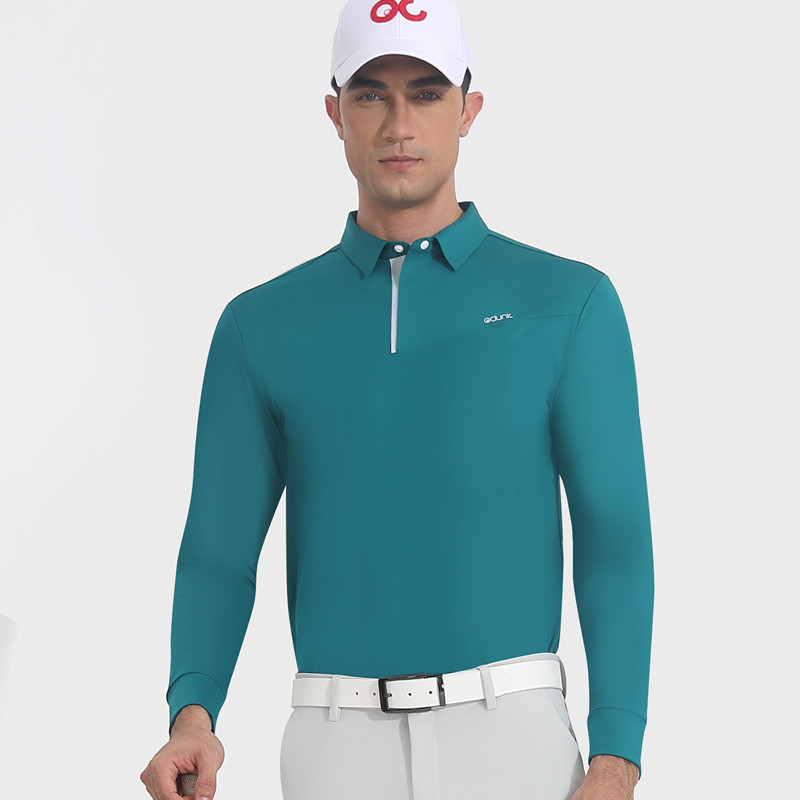 OC奥蓝克高尔夫球服男长袖T恤秋冬休闲运动polo衫舒适弹力上衣