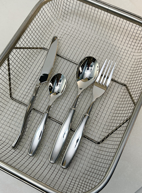 304不锈钢西餐勺子家用高档精致高颜值调羹饭勺汤勺人体工程学