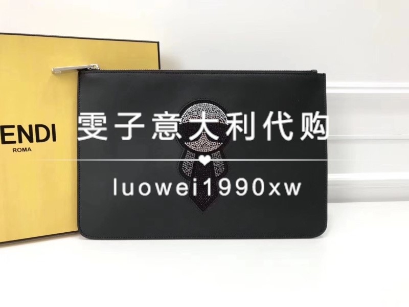 FENDI/·ÒµÏ пîÏâ×êÀÏ·ðÒ¯ÊÖÄðüÐÅ·â°üÊÖ×¥°üÄаüºÚɫţƤ