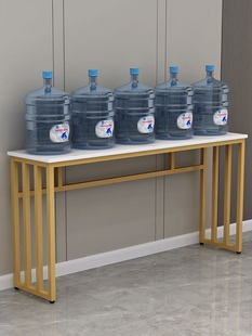 新中式 玄关置物架轻奢家用门厅柜简易桌子靠墙长条桌小户型铁艺桌