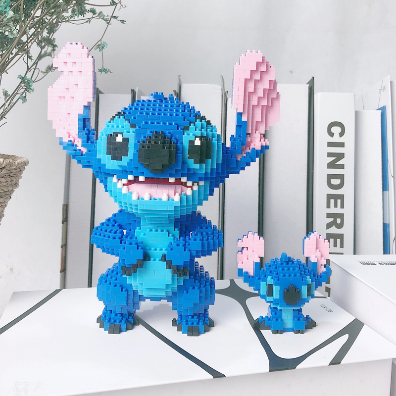 史迪仔益智玩具模型积木小颗粒女