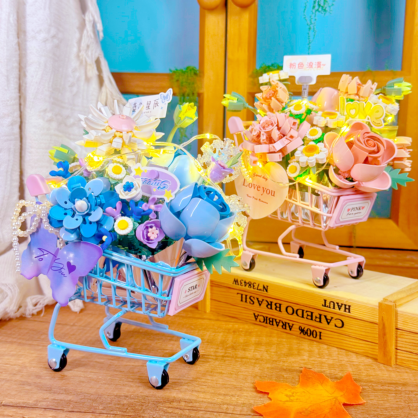 迷你积木花玩具益智女孩生日礼物