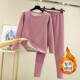加绒加厚两件套 大码 女士德绒保暖套装 秋冬自发热磨毛打底秋衣秋裤