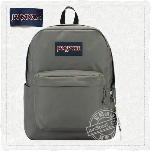 JanSport双肩包男女学生书包灰色